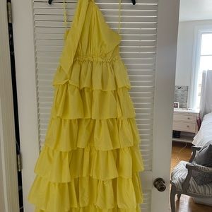 Yellow maxi dress